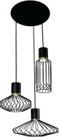 Lampe à suspendre noire en laiton véritable...