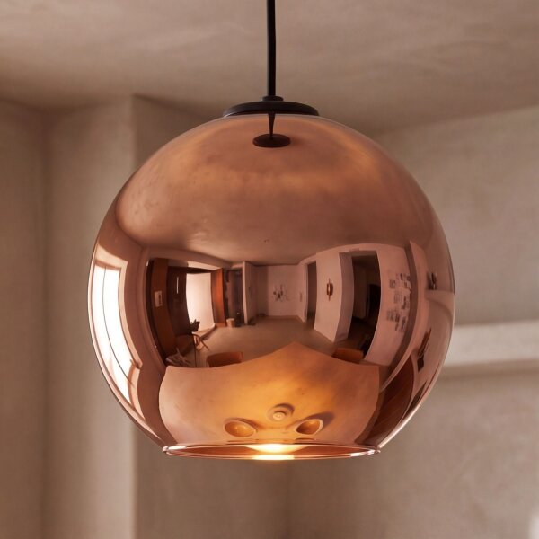 Lampe à suspendre JARA Cuivre Boule Table à manger Lampe