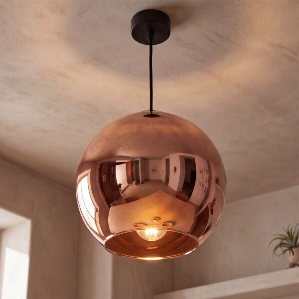 Lampe à suspendre JARA Cuivre Boule Table à manger Lampe