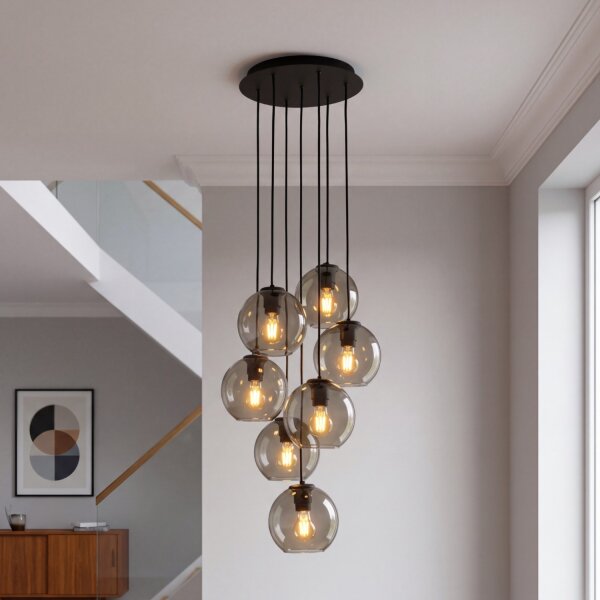 Suspension Noir 7-flmg VINCENTE Lampe