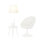 Abat-jour textile blanc crocheté Lampe à suspendre