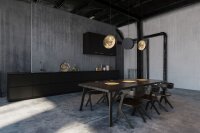 Suspension APDAILA Noir Ø25 Salon Lampe