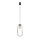 Suspension noir métal verre E27 élégant