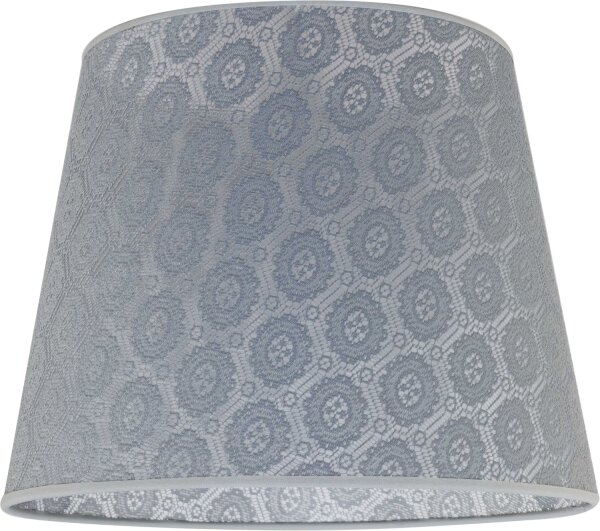 Abat-jour conique Gris Lampe à suspendre E27 Textile
