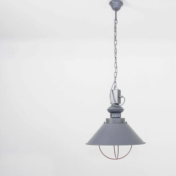 Suspension design industriel table à manger en gris cuivre