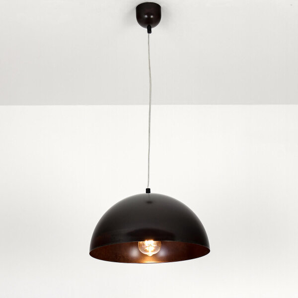 Lampe à suspendre rouille brun design industriel Ø33cm