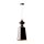 Lampe &agrave; suspendre tissu noir or E27 &Oslash; 19 cm