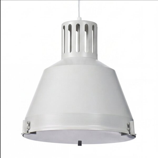 Lampe à suspendre industrielle Blanc Verre Abat-jour Ø 33 cm