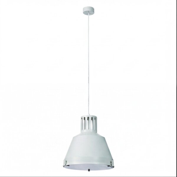 Lampe à suspendre industrielle Blanc Verre Abat-jour Ø 33 cm