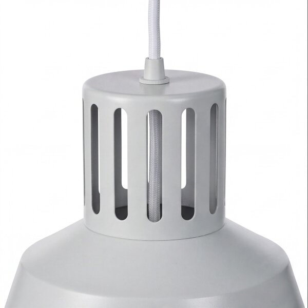 Lampe à suspendre industrielle Blanc Verre Abat-jour Ø 33 cm