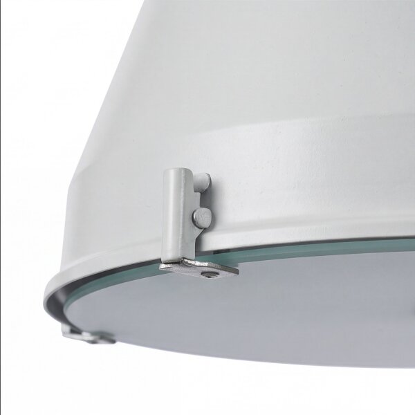 Lampe à suspendre industrielle Blanc Verre Abat-jour Ø 33 cm