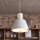 Lampe à suspendre industrielle Blanc Verre Abat-jour Ø 33 cm