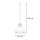Lampe à suspendre industrielle Blanc Verre Abat-jour Ø 33 cm