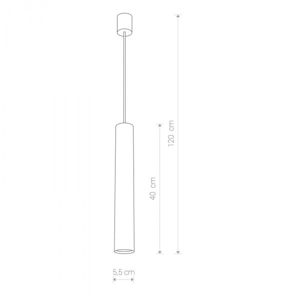 Suspension moderne en anthracite 40/120 cm