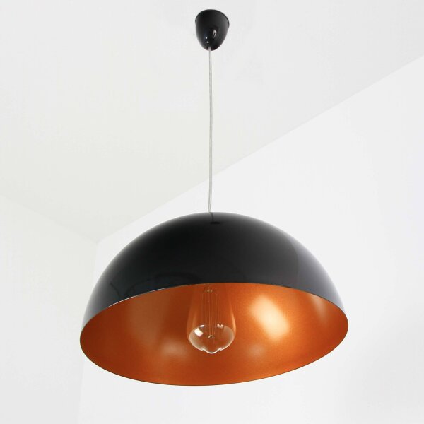 Lampe suspendue moderne en noir et or