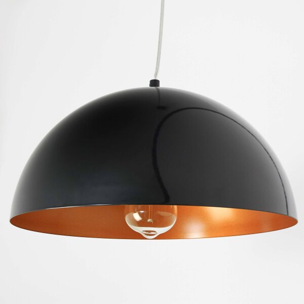 Lampe suspendue moderne en noir et or