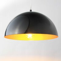 Lampe suspendue moderne en noir et or