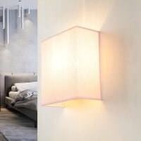 Applique murale Tissu Abat-jour rose angulaire Moderne...