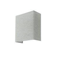 Applique murale grise tissu abat-jour carré design...