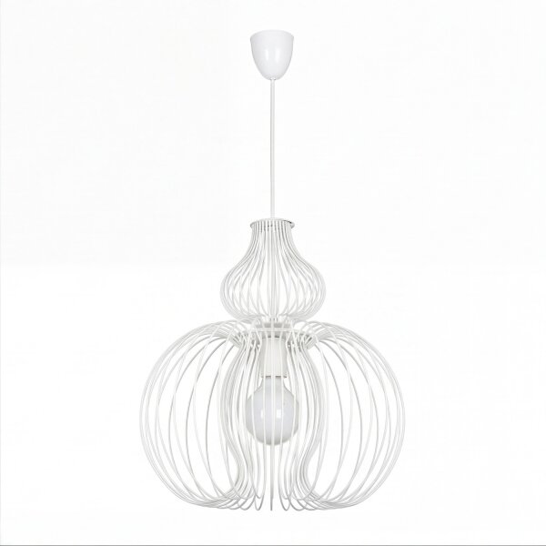 Suspension Blanc Métal Ø 44 cm E27