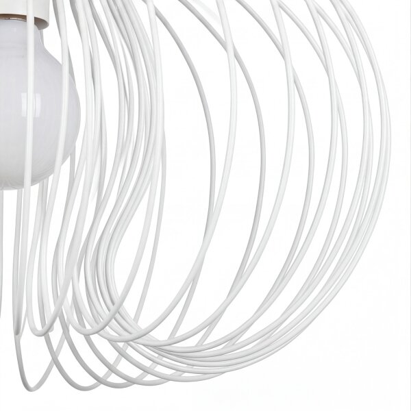 Suspension Blanc Métal Ø 44 cm E27