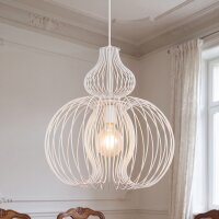 Suspension Blanc Métal Ø 44 cm E27