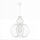 Suspension Blanc Métal Ø 44 cm E27