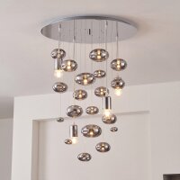 Suspension moderne SALVA chrom&eacute;e