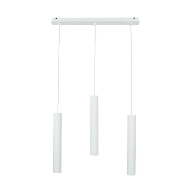Suspension blanche à 3 flammes