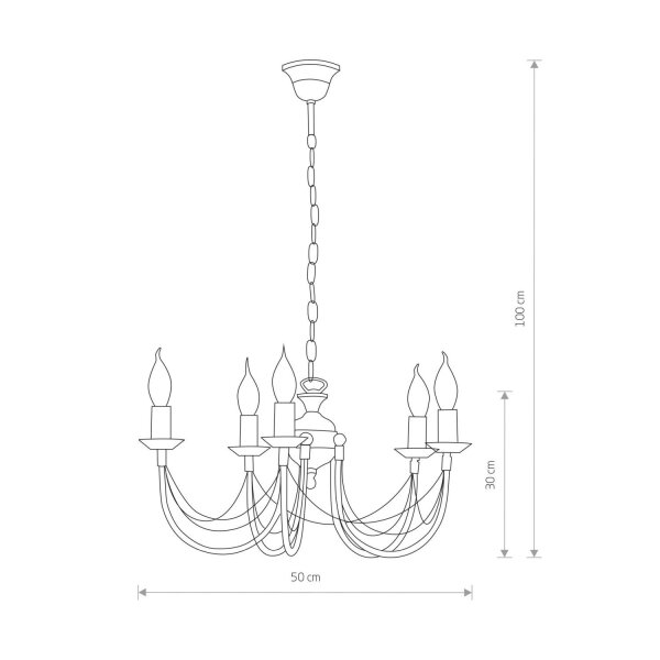 Lustre rustique Ares 5 flammes