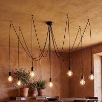 Lampe à suspendre SPIDER en noir 7-flmg