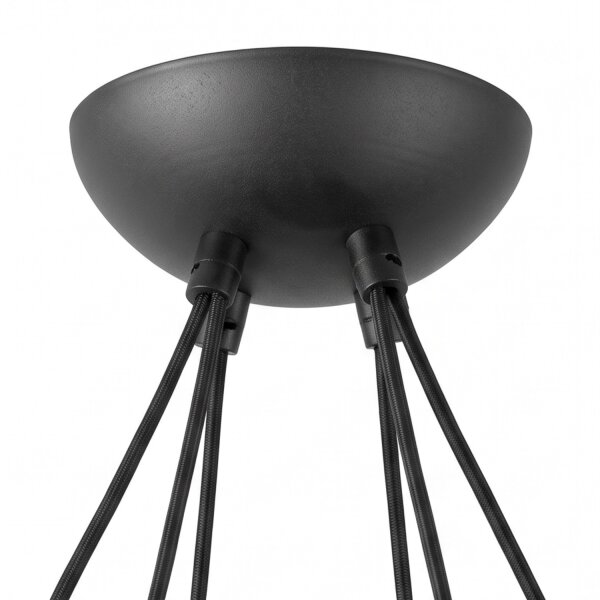 Lampe à suspendre entretoisée IMBRIA en noir 6-flmg