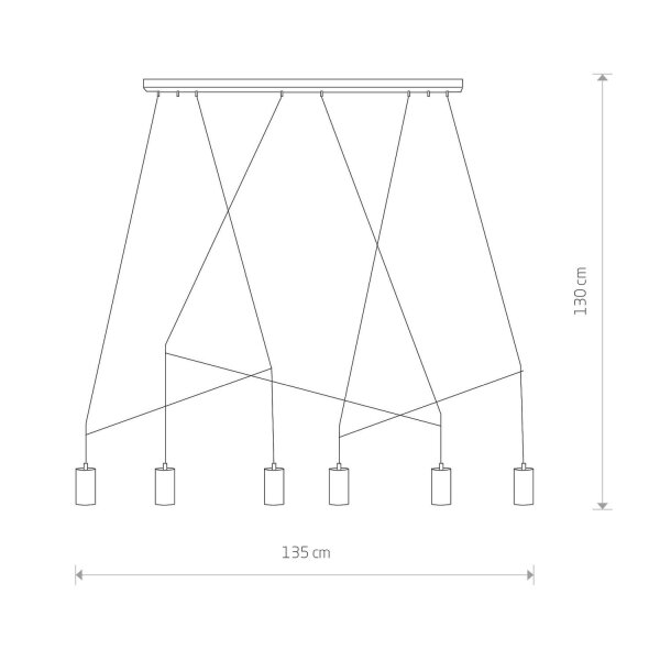 Suspension IMBRIA en noir 6-flmg