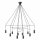 Lampe à suspendre entretoisée IMBRIA en noir Ø120cm 10-flmg