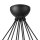Lampe à suspendre entretoisée IMBRIA en noir Ø120cm 10-flmg