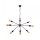 Lampe à suspendre en noir Ø77cm 9-flmg