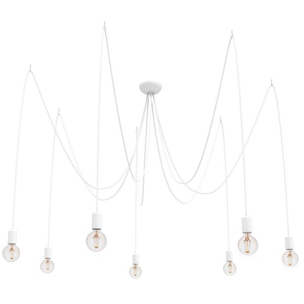 Spinnen Lampe à suspendre SPIDER en blanc 7-flmg