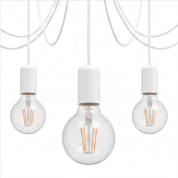 Spinnen Lampe à suspendre SPIDER en blanc 7-flmg