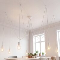 Spinnen Lampe &agrave; suspendre SPIDER en blanc 7-flmg