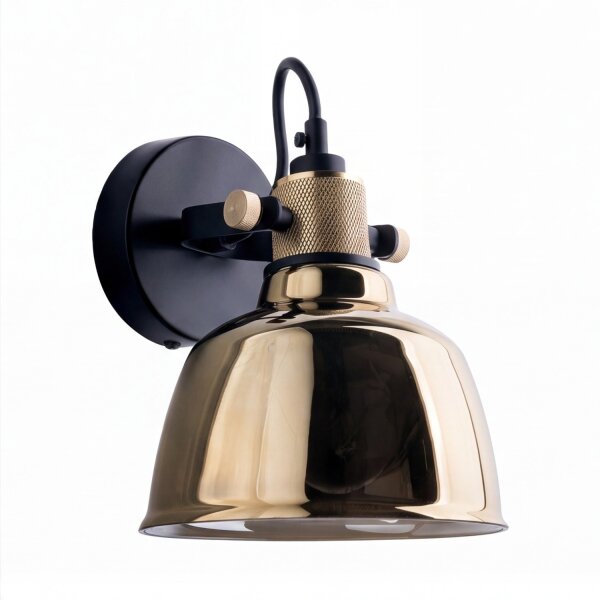 Applique ZERO en verre rond doré Look Spot Lampe
