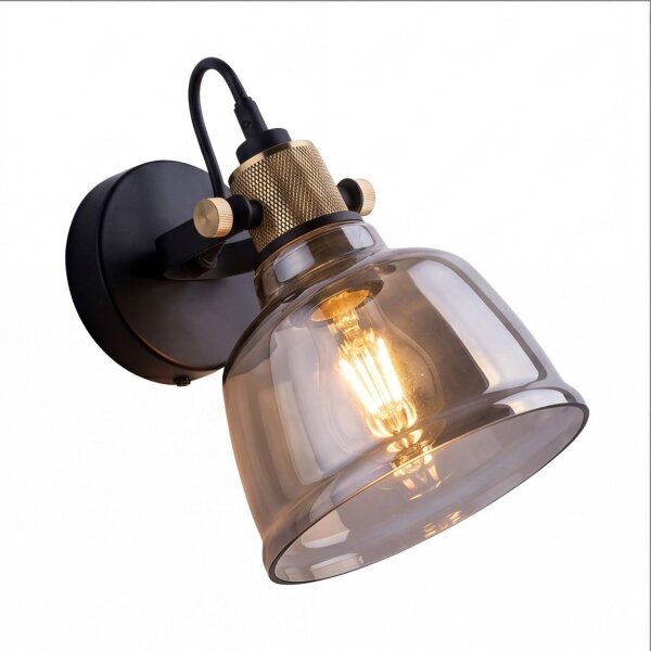 Applique ZERO en noir fumé Verre Spot Lampe