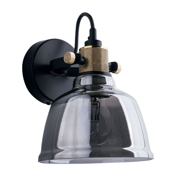 Applique ZERO en noir fumé Verre Spot Lampe