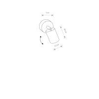 Projecteur EYE laiton noir lampe spot