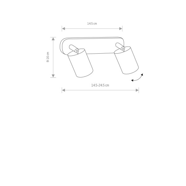 Double spot EYE laiton noir Lampe escalier