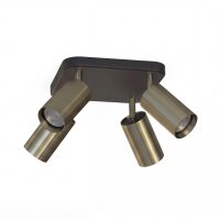 Spot de plafond en laiton 4-flmg Salon Lampe EYE