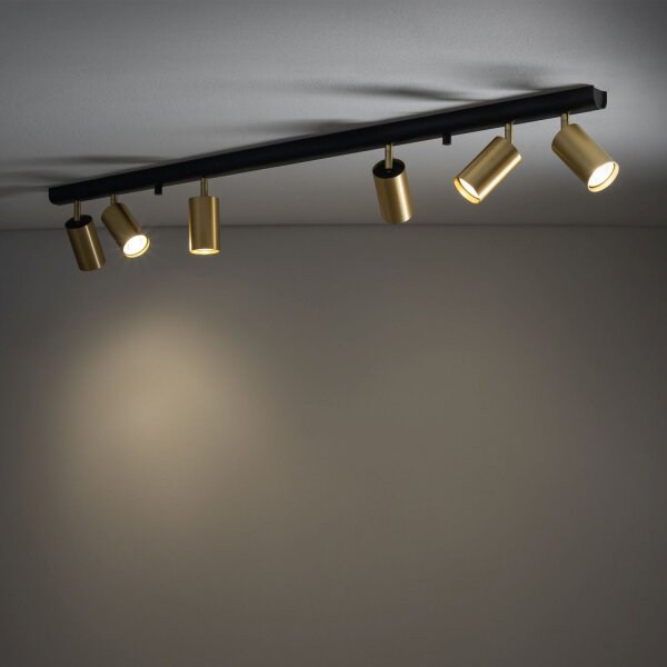 Projecteur barre EYE laiton 6-flmg lampe spot