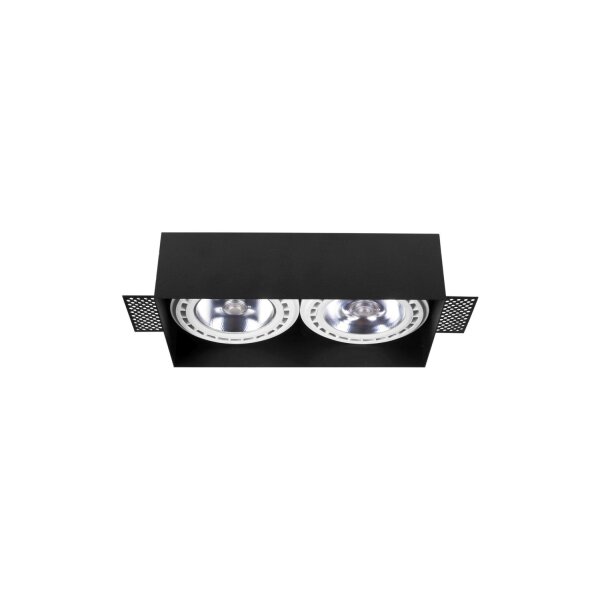 Projecteur 2-flmg noir métal