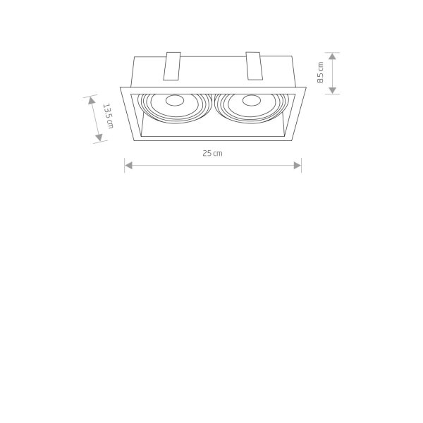 Luminaire encastré 2flmg blanc
