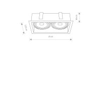 Luminaire encastré 2flmg blanc