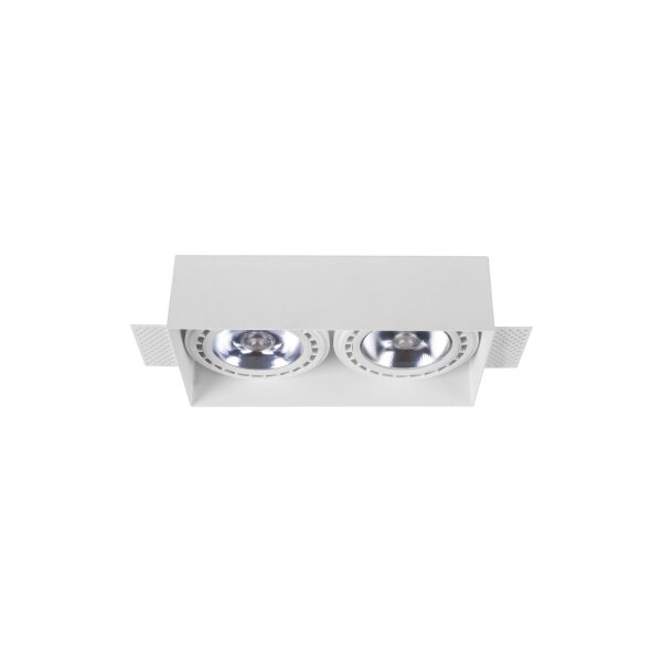 Projecteur 2lg blanc métal